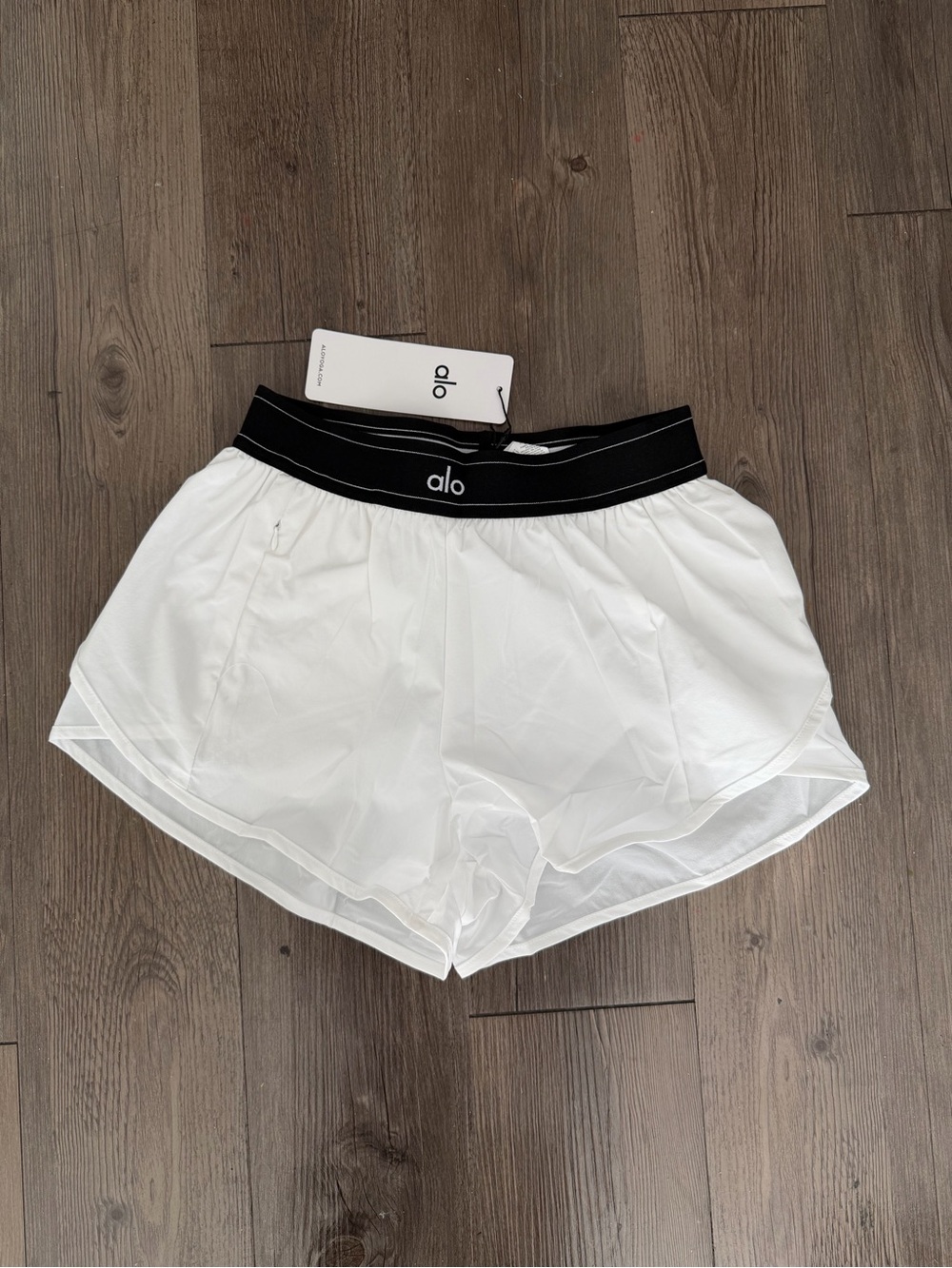 Alo White Match Point Shorts